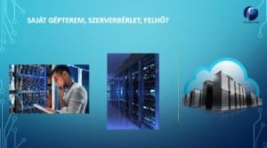 A piros vonal jelzi a saját gépterem, a zöld a szerverbérlet, a narancssárga a felhővel járó költségeket.